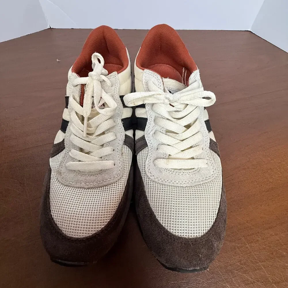 Gola Retro Low Top Sneakers White Tan Classic Trainer - Picture 3 of 9
